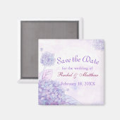 ガーデンアジサイ開花結婚式日付を保存 マグネット (正面/裏面)