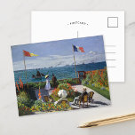 ガーデンアットサイント – アドレッセ |クロード・モネ ポストカード<br><div class="desc">Garden at Sainte-Adresse、またはJardin a Sainte-Adresse (1867)印象派のアーティストClaude Monetフランスのによる。モネの絵画海辺のサント・アドレコンテンポラリースの避暑地、サントの夕焼けの風景を描く。デザインツールを使用してイメージのカスタム文字を追加したり、イメージをカスタマイズする。</div>