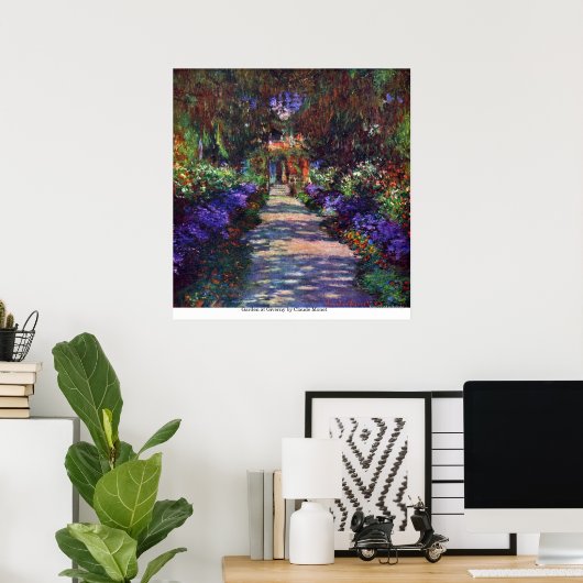 ガーデンアットジヴェルニーバイクロードモネ ポスター (ホームオフィス)