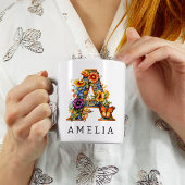 ガーデンアルファベットレターモノグラムコーヒーマグ コーヒーマグカップ