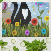 ガーデンアートの抽象芸術 キッチンタオル (折り畳み)