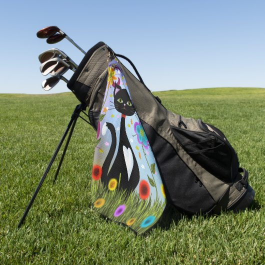 ガーデンアートの抽象芸術 ゴルフタオル (グリーン)