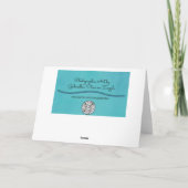 ガーデンアートの美しいピンクのバラ誕生日カード カード (裏面)