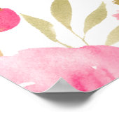 ガーデンイエローピンクフローラスイーツ16サインボード ポスター (角)