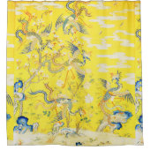 ガーデンイエロー中国のフローラのフェニックス5 シャワーカーテン (正面)