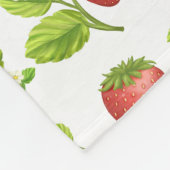 ガーデンイチゴとストロベリージャム フリースブランケット (角)