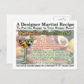ガーデンインアグラスマルティニレシピ葉書 ポストカード (正面/裏面)