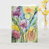 ガーデンウィムシーノートカード カード (黄色い花)