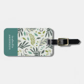 ガーデンウィムシーパーソナライズされた緑 ラゲッジタグ (正面横)