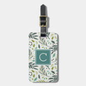 ガーデンウィムシーモノグラムの緑 ラゲッジタグ (正面縦)