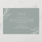 ガーデンウェディング ボタニカルリーフ 詳細 エンクロージャーカード (正面)