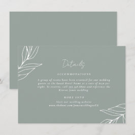 ガーデンウェディング ボタニカルリーフ 詳細 エンクロージャーカード