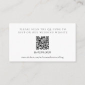 ガーデンウェディングRSVP QRコード返信カード エンクロージャーカード (裏面)