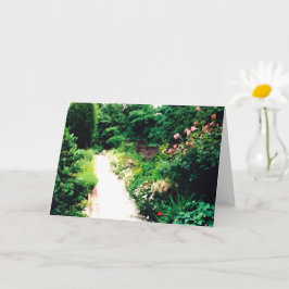 ガーデンウォークデジタル5" x 7"折り畳みグリーティングカード カード