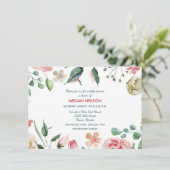 ガーデンウォータカラーフローラベビーシャワー招待状 招待状 (スタンド正面)