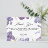 ガーデンウォーターカラーアイリスフローラ春サンキューユユー サンキューカード (スタンド正面)