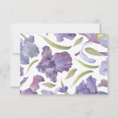 ガーデンウォーターカラーアイリスフローラ春サンキューユユー サンキューカード (裏面)