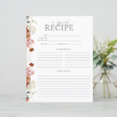 ガーデンウォーターカラーフラワーブライダルシャワーレシピページ (スタンド正面)