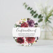 ガーデンウォーターカラー花模様確認 招待状 (スタンド正面)