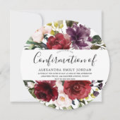 ガーデンウォーターカラー花模様確認 招待状 (正面)