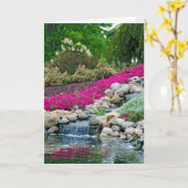 ガーデンウォーターフォール悔やみや弔慰 カード (黄色い花)