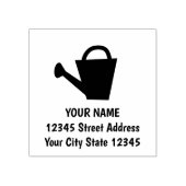 ガーデンウォーター缶のロゴ差出人住所スタンプ ラバースタンプ (インプリント)