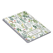 ガーデンウォーター葉カラーパーソナライズされた ノートブック (右側)