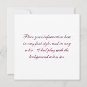 ガーデンウォールの写真 招待状 (裏面)