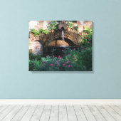 ガーデンウォール噴水キャンバスプリントウォールアート キャンバスプリント (インサイチュ (ウッドフロア))