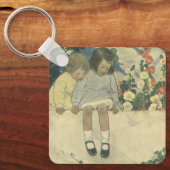 ガーデンウォールJessie Willcox Smith、ヴィンテージ キーホルダー (正面)