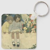 ガーデンウォールJessie Willcox Smith、ヴィンテージ キーホルダー (裏面)