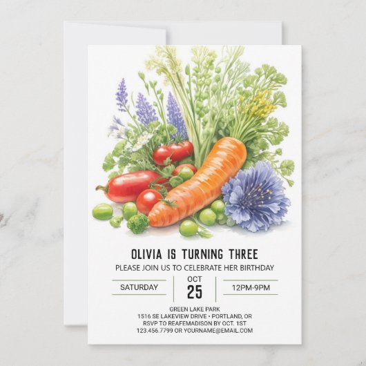 ガーデンエクスプローラー誕生日 招待状 (正面)