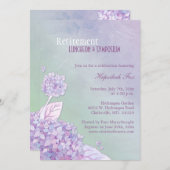 ガーデンエレガントアジサイ退職パーティー 招待状 (正面/裏面)