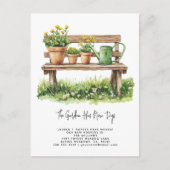 ガーデンエレガントウォーター色のフローラ緑の移動 案内ポストカード (正面)