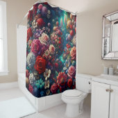 ガーデンエレガントストリーム – 鮮やかフローラ・アート シャワーカーテン (インサイチュ)