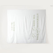 ガーデンエレガントティーブライダルシャワーバックドロップバナー タペストリー (正面(横))