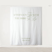 ガーデンエレガントティーブライダルシャワーバックドロップバナー タペストリー (正面)