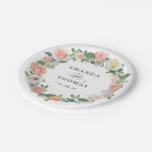ガーデンエレガントバラフローラ結婚リース ペーパープレート (アングル)