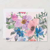 ガーデンエレガントパープルピンクフローラグラードパーティー 招待状 (裏面)