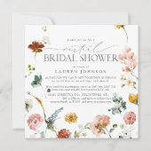 ガーデンエレガントフラワーウォーターカラーバーチャルシャワー 招待状 (正面)