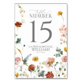 ガーデンエレガントフラワーウォーターカラーフローラ披露宴 テーブルナンバー (裏面)