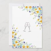 ガーデンエレガントフラワーウォーターカラーブライダルシャワー 招待状 (裏面)