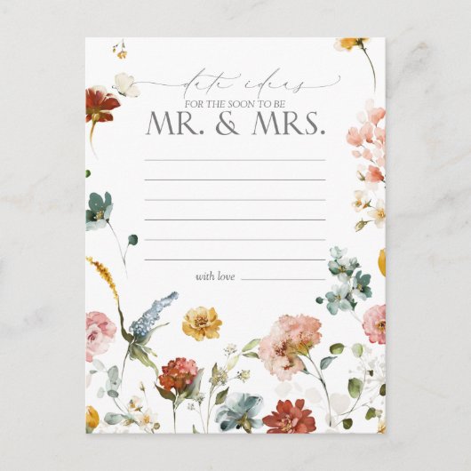 ガーデンエレガントフラワーウォーターカラー日付アイディア ポストカード (正面)