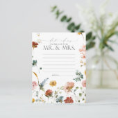 ガーデンエレガントフラワーウォーターカラー日付アイディア ポストカード (スタンド正面)