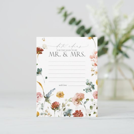 ガーデンエレガントフラワーウォーターカラー日付アイディア ポストカード (スタンド正面)