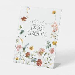 ガーデンエレガントフラワーウォーターカラー日付アイディア 台座サイン