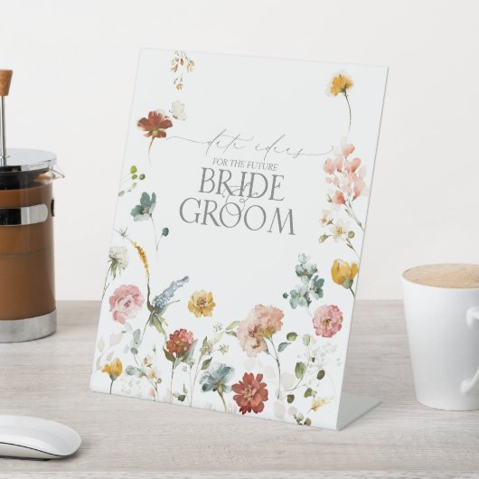 ガーデンエレガントフラワーウォーターカラー日付アイディア 台座サイン (インサイチュ)