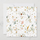 ガーデンエレガントフラワーウォーター色神聖なバプテスマ 招待状 (裏面)