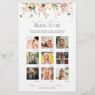 ガーデンエレガントフラワーズフローラブライダルシャワーゲーム