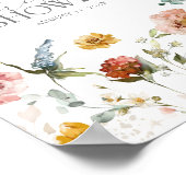 ガーデンエレガントフラワーズブライダルシャワーウェルカムポスト ポスター (角)